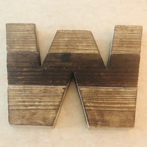 W or M? You decide...  monogram letter real wood!